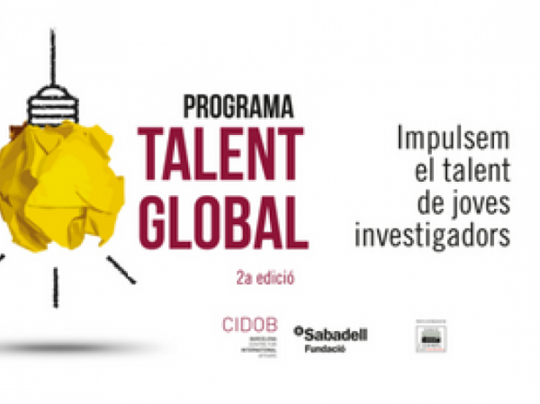 CIDOB i la Fundació Banc Sabadell renoven la seva aposta pel talent investigador jove amb la segona edició del Programa Talent Global