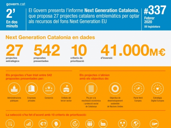 El Govern presenta l’informe Next Generation Catalonia